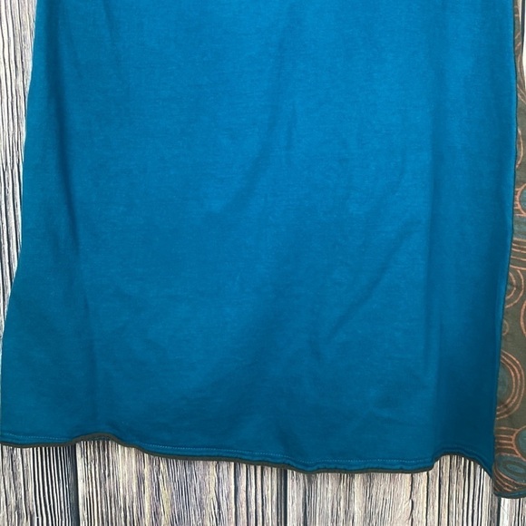 Fuchhi 💯 Cotton Blue Tunic With Zippers & Circular Print Details- Size Med - Picture 10 of 10